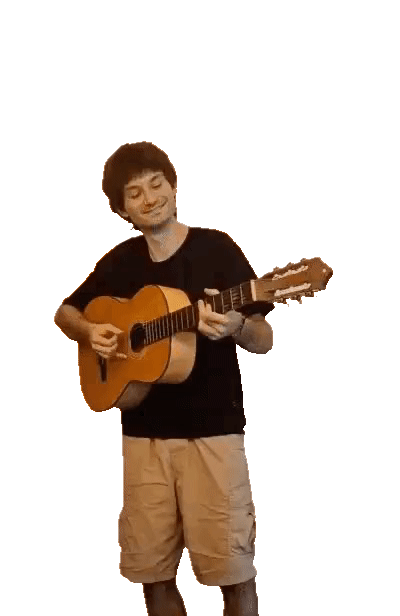 Kelan Gray playing guitar